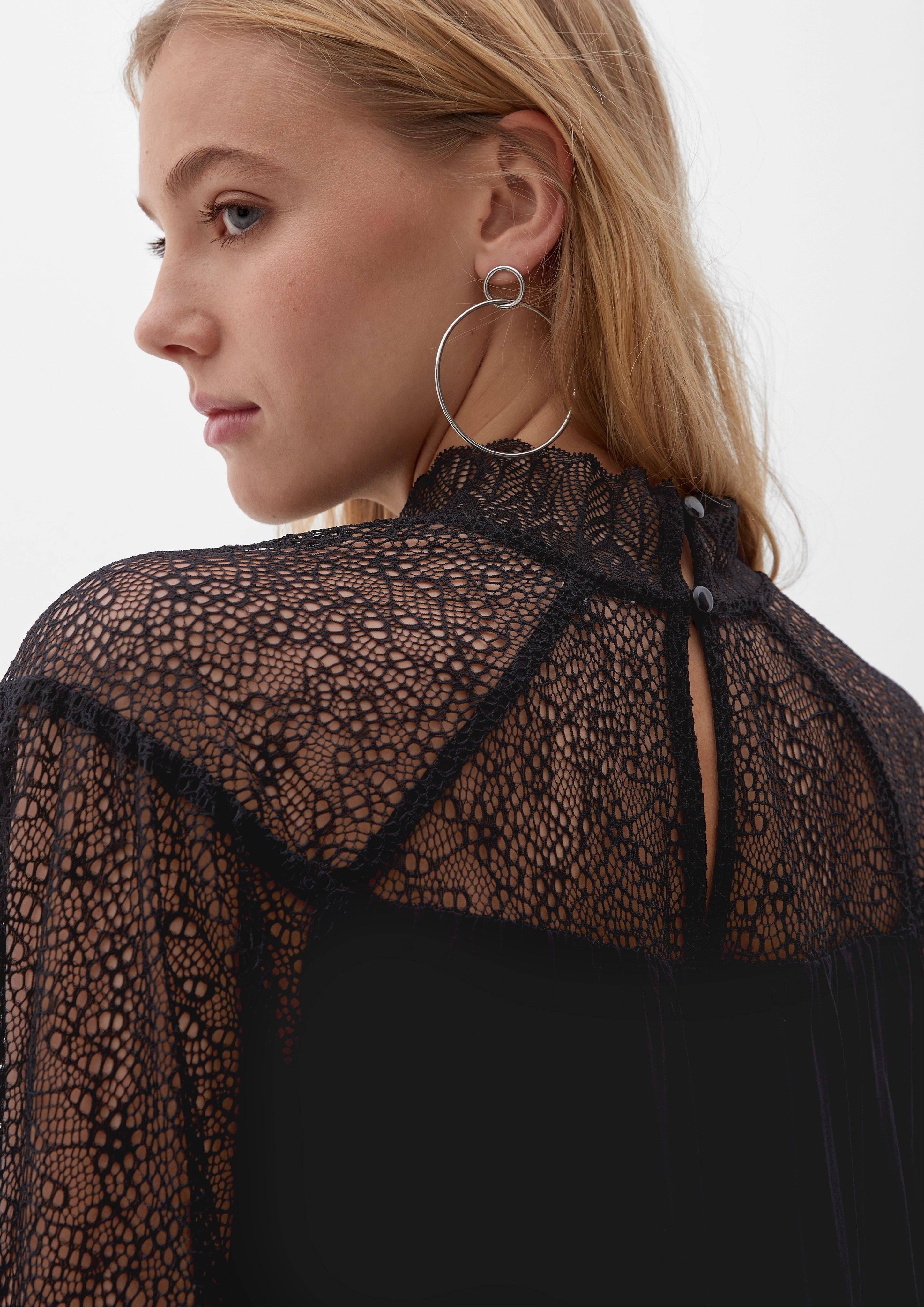 Bluse mit Häkelspitze  2124178-9999