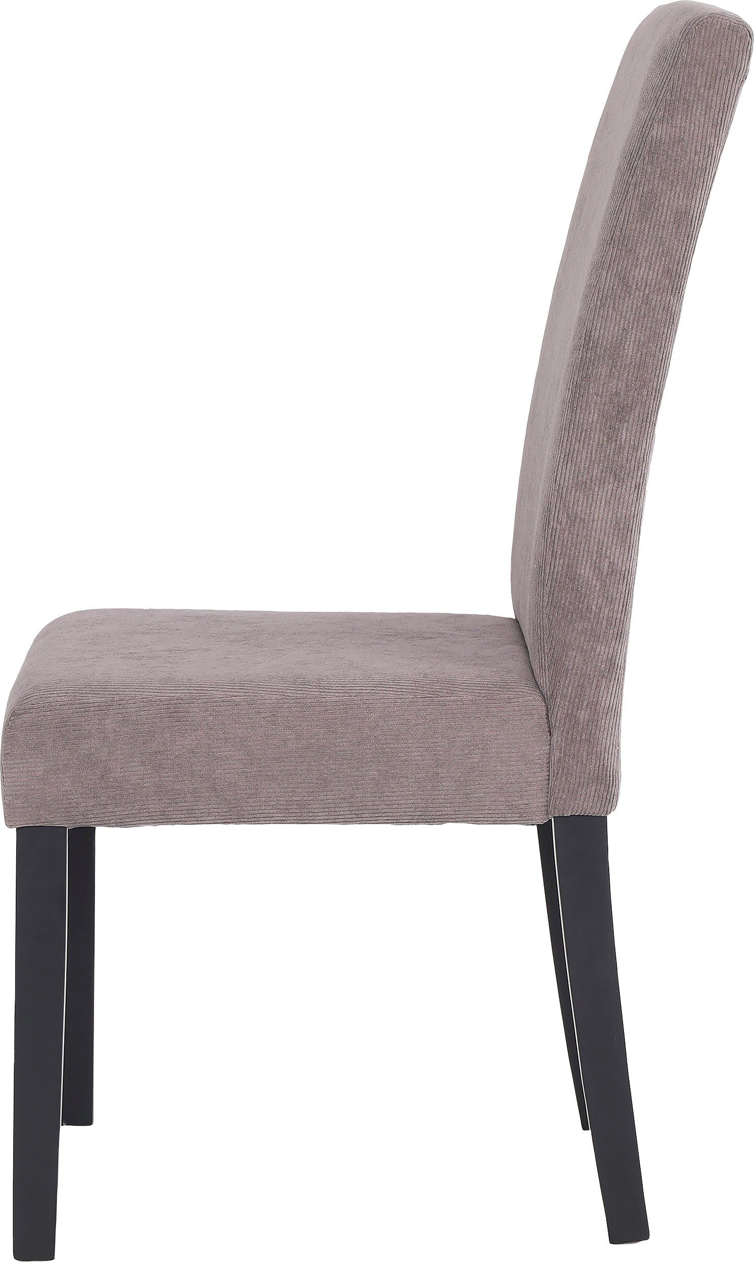 byLIVING Polsterstuhl Silvio (Set, 2 St), Bezug in Cord oder Samt, Massivholzbeine