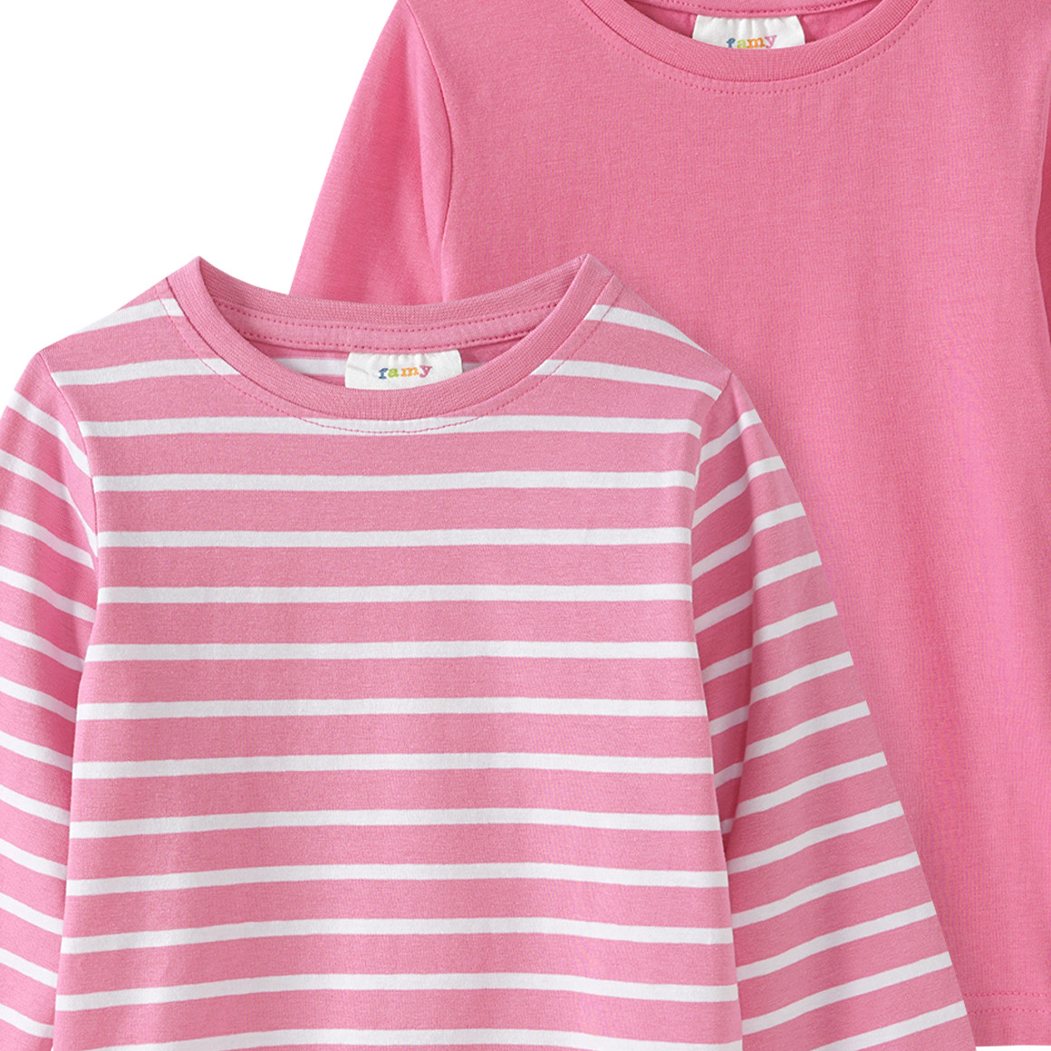 2 Mädchen Langarmshirts im Set
