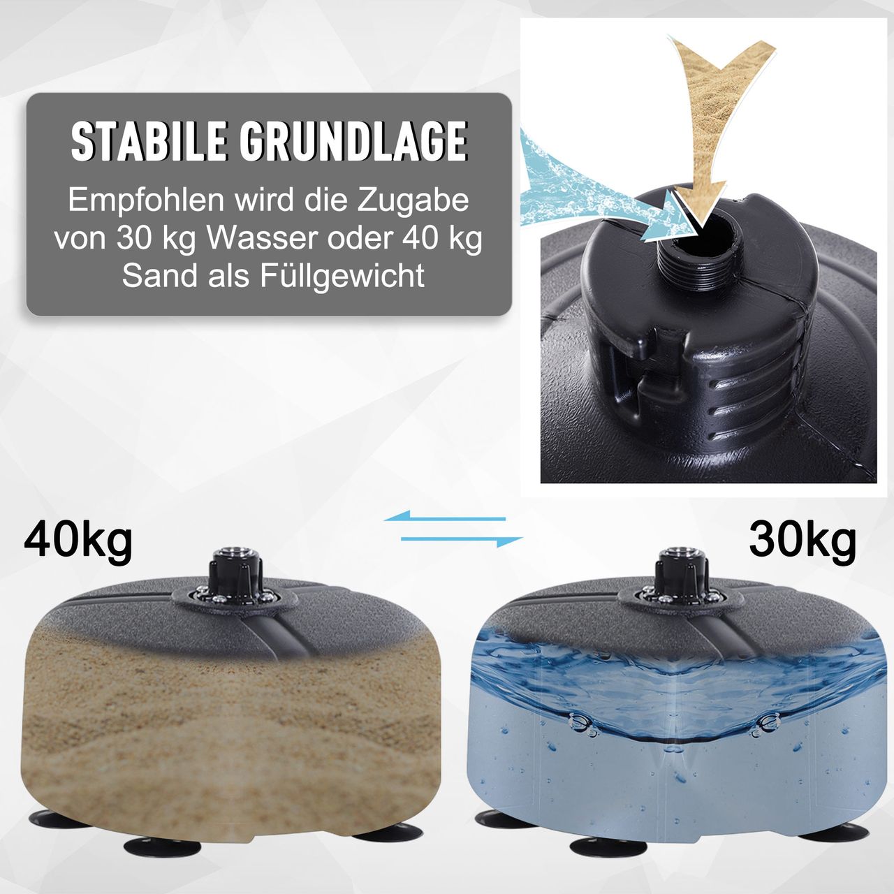 HOMCOM Punchingball Set Boxen Training Set Standboxsack mit Rote ø48 x H136-154 cm