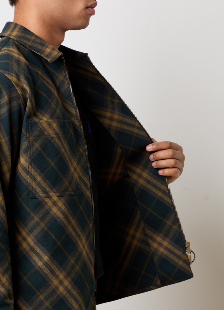 Cămașă Burberry în carouri cu buzunar la piept