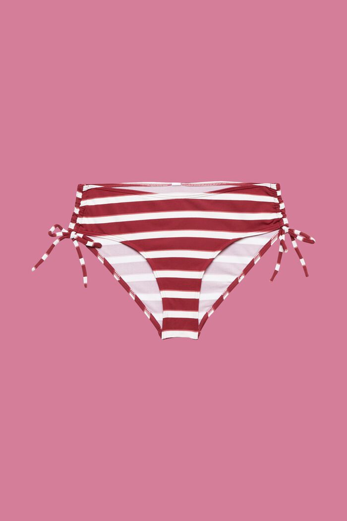 Gestreifte Bikinihose mit mittelhohem Bund