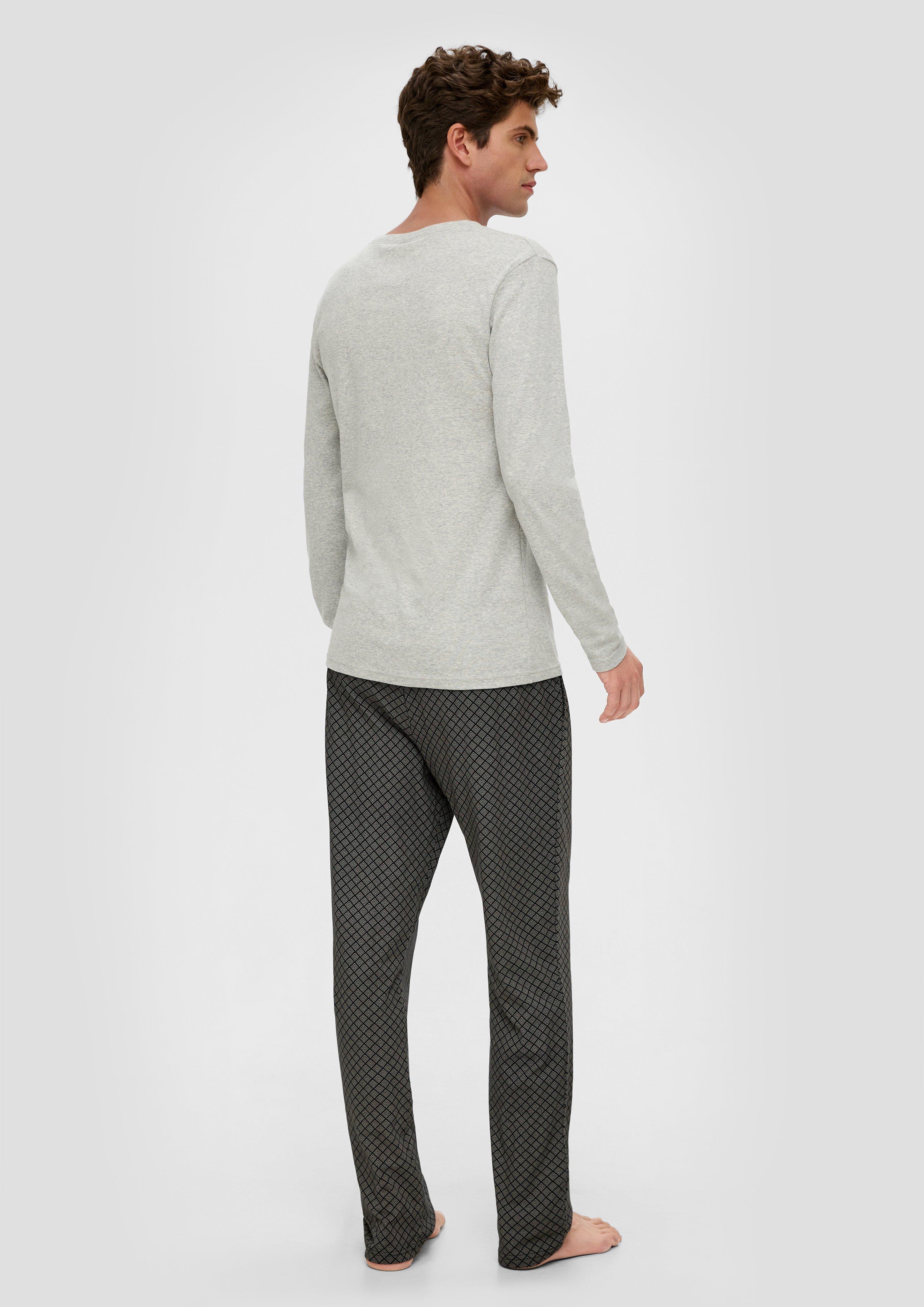 Lange Pyjamahose mit All-over-Print  6009084-99A9