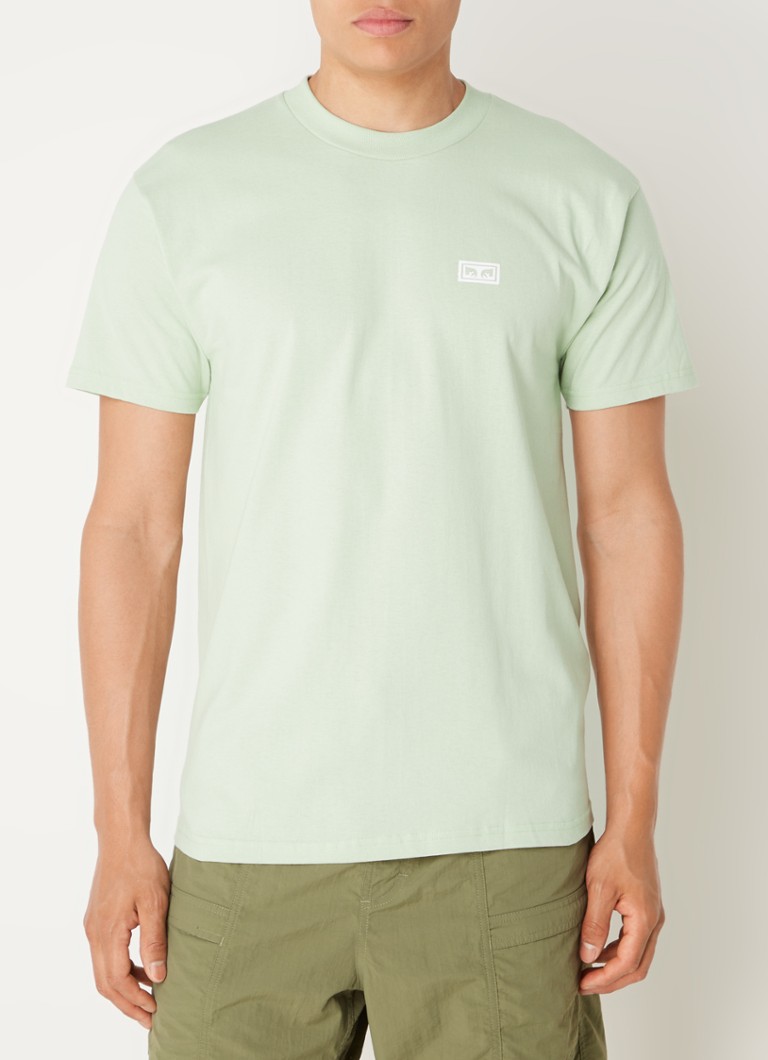 Obey  Eyes 3 T-shirt met logo- en backprint