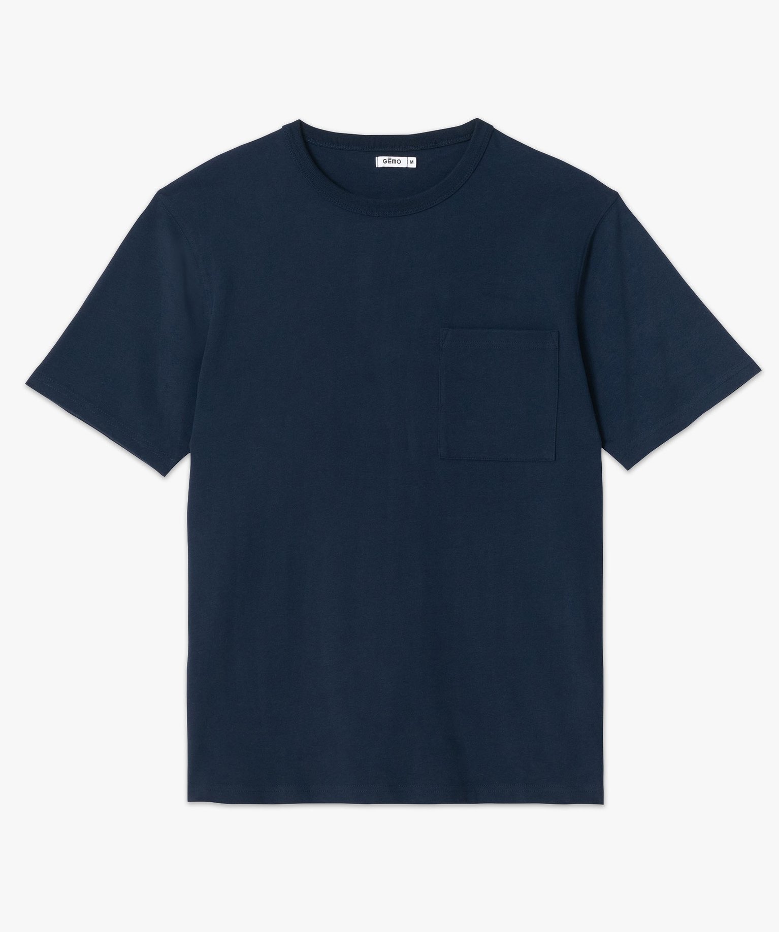 Tee-shirt à manches courtes avec poche poitrine homme bleu fonce | GEMO