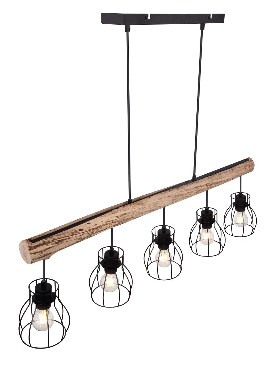 Globo Lighting - MINA - Hängeleuchte Metall schwarz, 5x E27