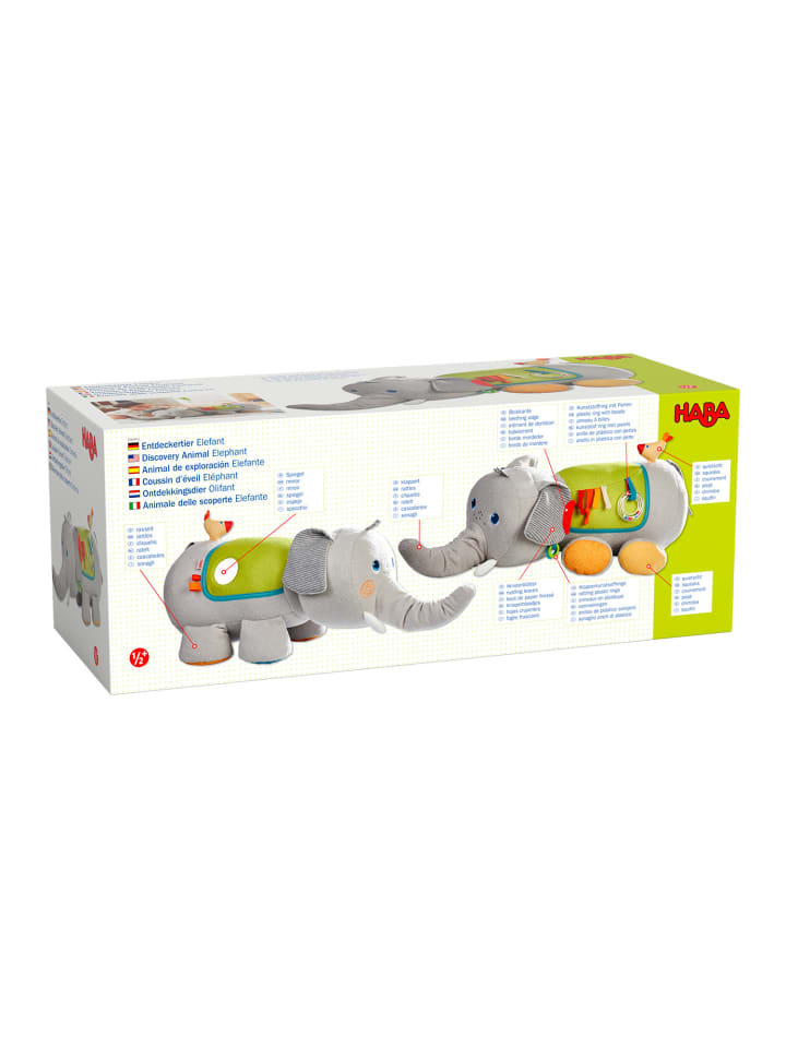Haba Stoffpuppe Entdeckertier Elefant in mehrfarbig günstig kaufen onesize