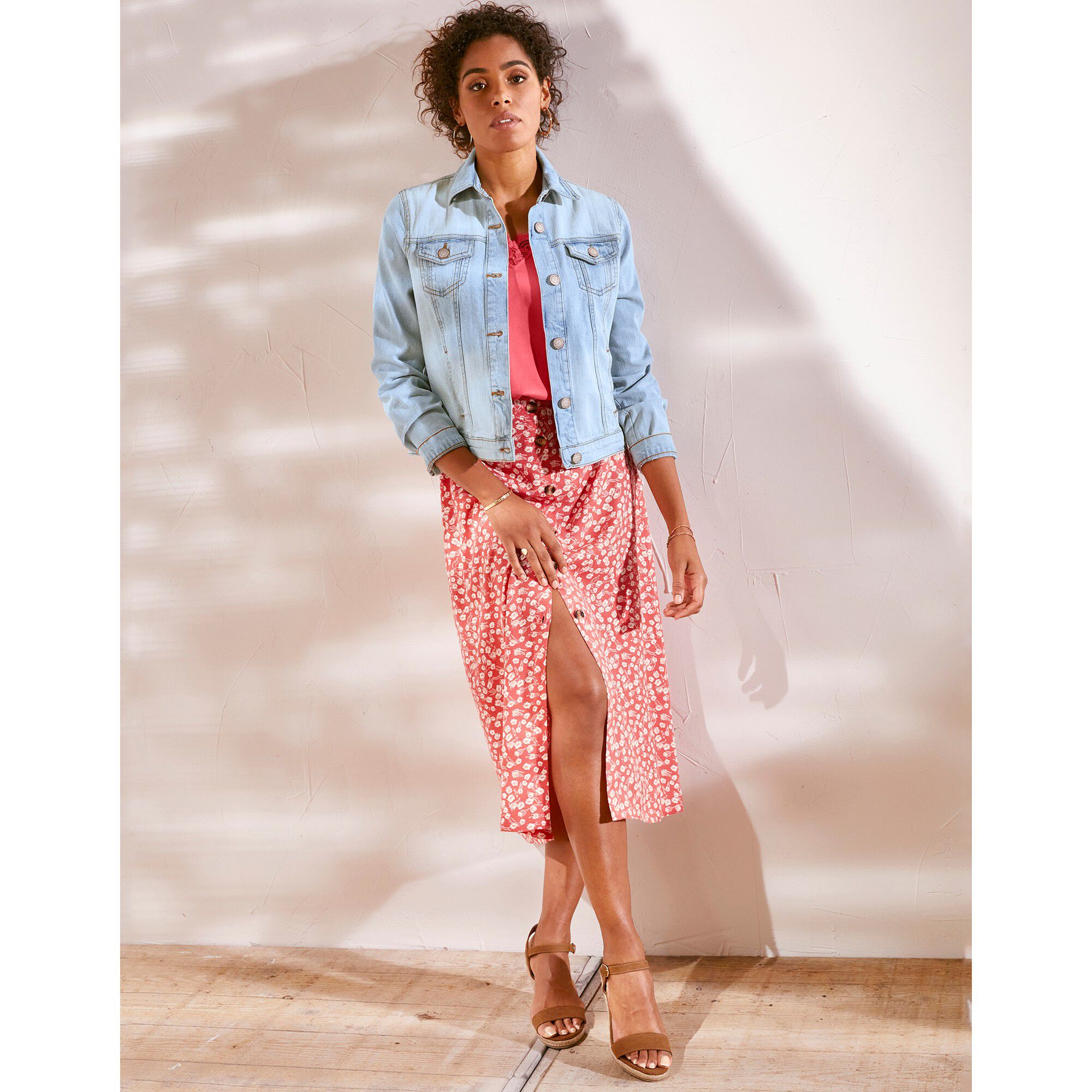 Veste boutonnée en jean