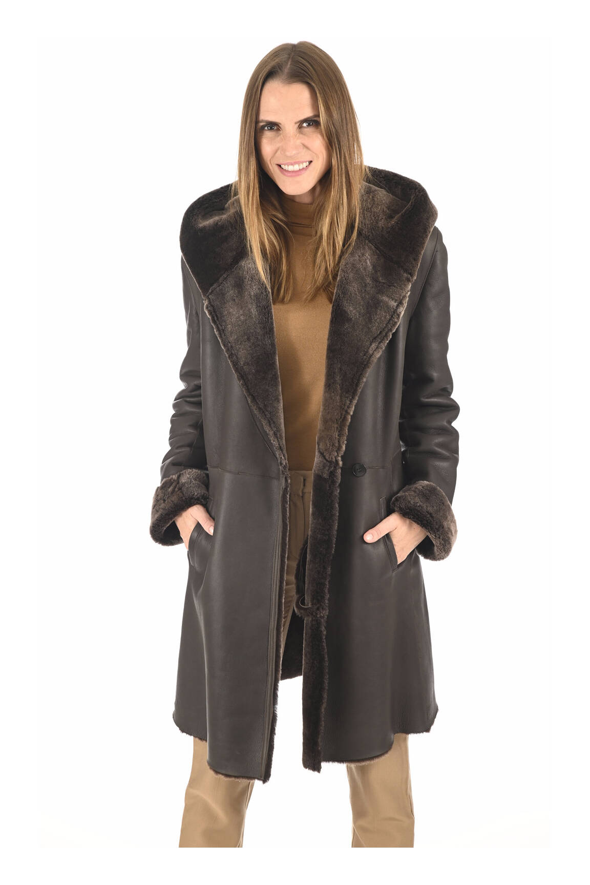 La Canadienne Manteaux Longs Femme couleur marron
