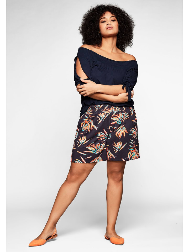 sheego Carmenshirt in marine günstig kaufen