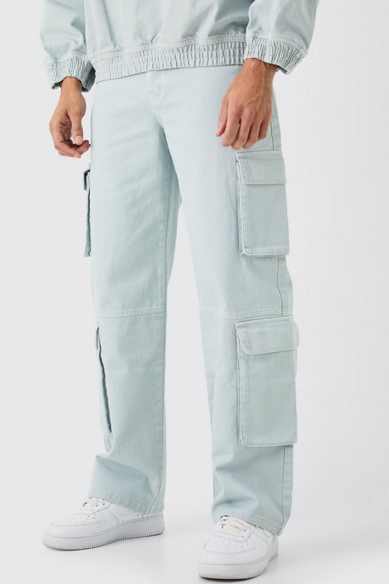Lockere Cargo-Jeans