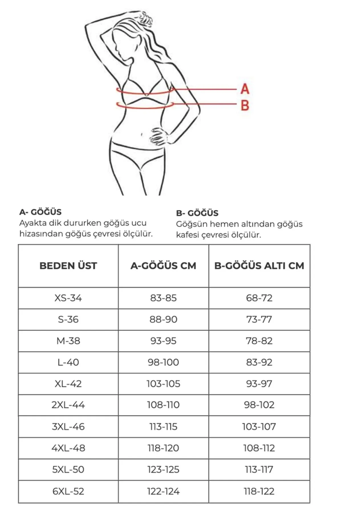 AYYILDIZ  63549 Weißes trägerloses Bikinioberteil