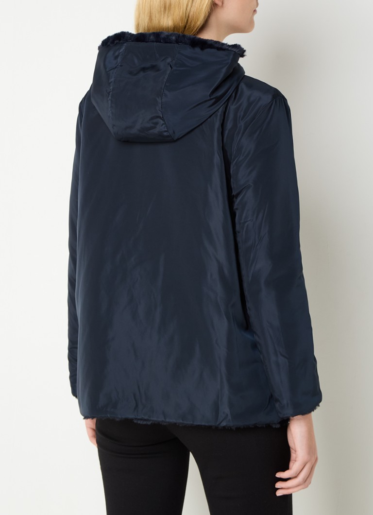 Jachetă reversibilă Lilyrose cu glugă din blană artificială de la Gerard Darel