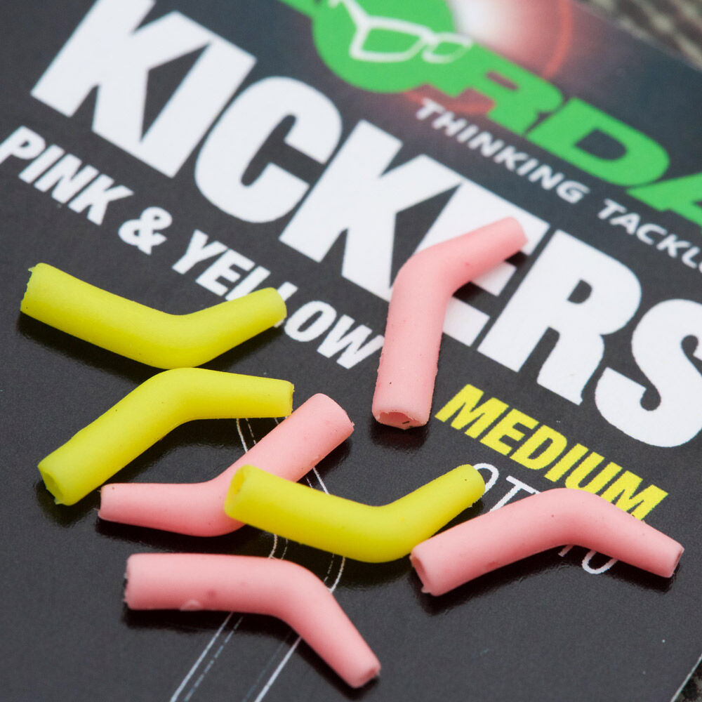 Korda Kickers Carp Line Aligner, Yellow/Pink (x10)