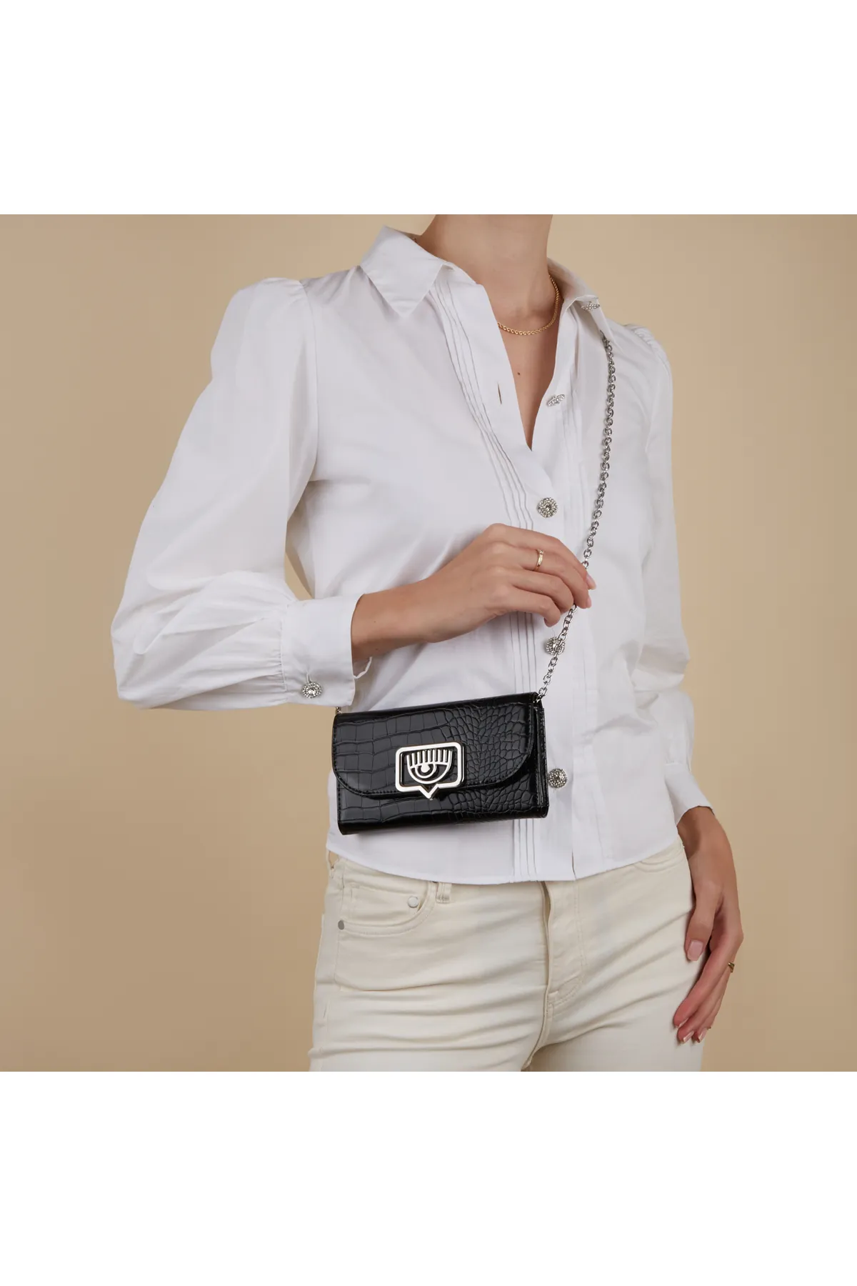 CHIARA FERRAGNI  Eyelike Damen Umhängetasche Schwarz 75sb4bbe-zs728-899