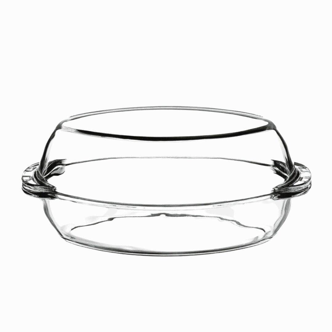 Pasabahce Auflaufform Borcam mit Deckel 2300 ml, Glas, (2-St), Spülmaschine, Mikrowelle, Backofen geeignet