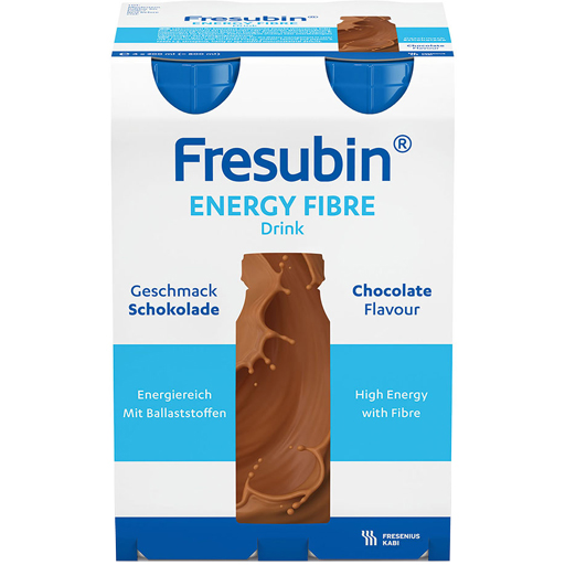 FRESUBIN ENERGY Fibre DRINK Schokolade Trinkfl.  4X200 ml  Lösung