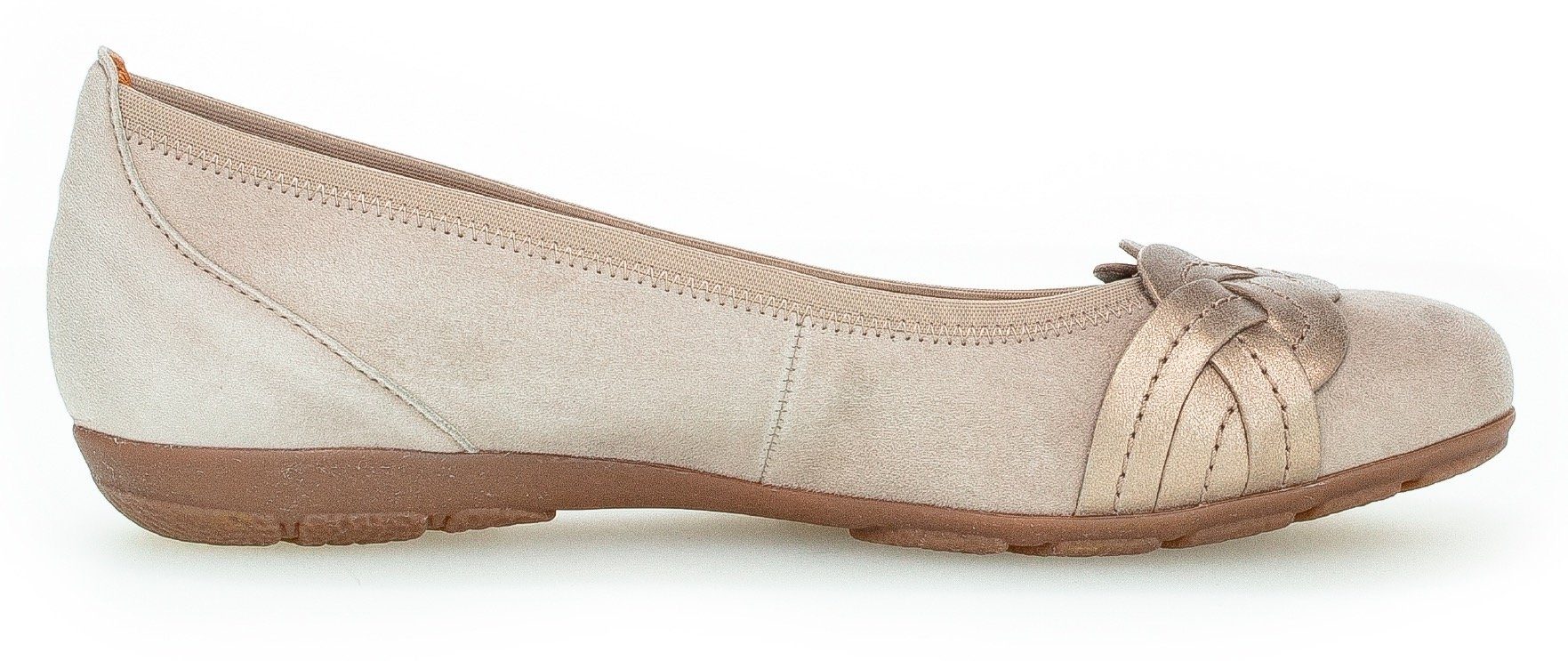 Gabor Ballerina mit Zierriegel im Metalliclook