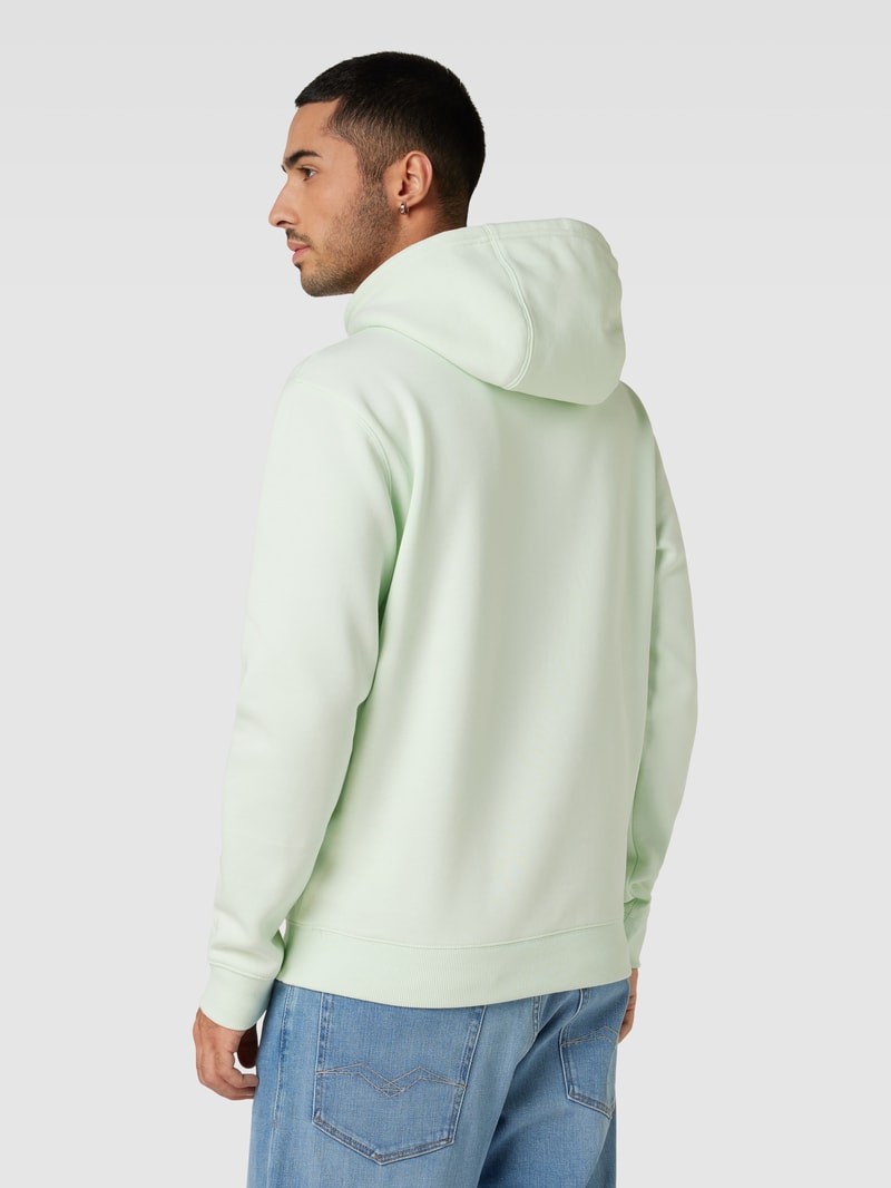 Hoodie mit Label-Stitching in mint