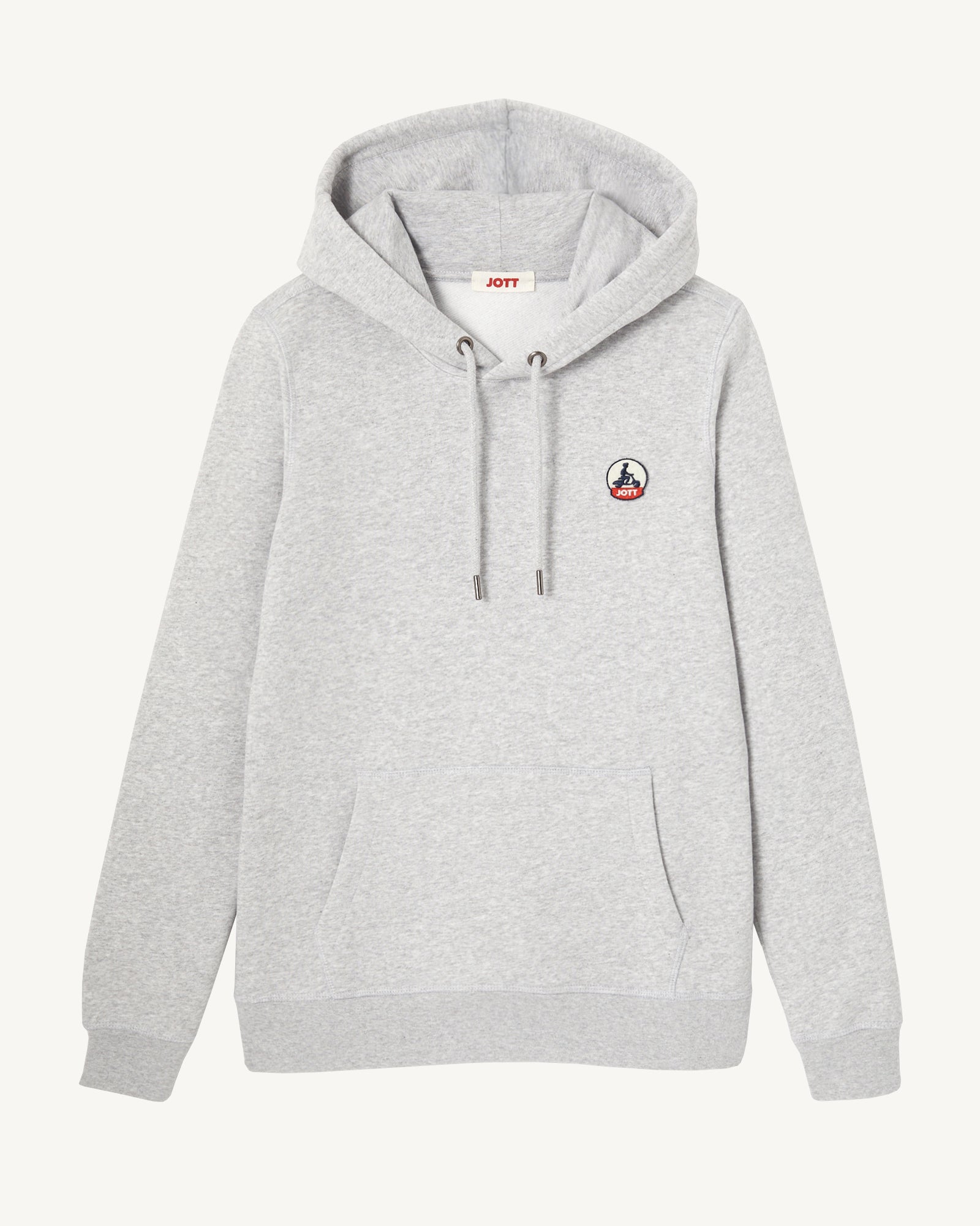 Sweat à capuche femme en coton biologique Gris chiné Livia
