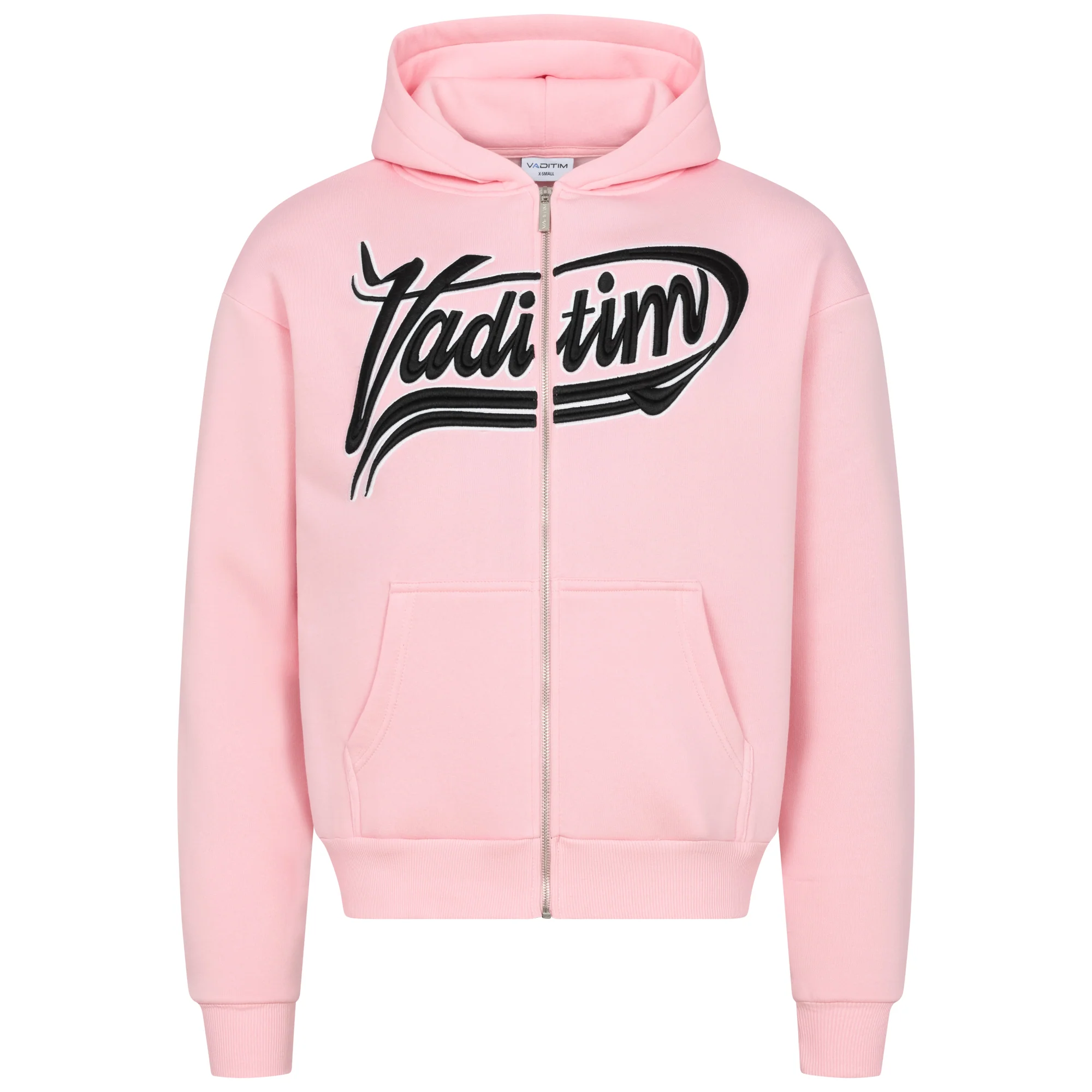 Hot Pink / Black 3D College Zipper