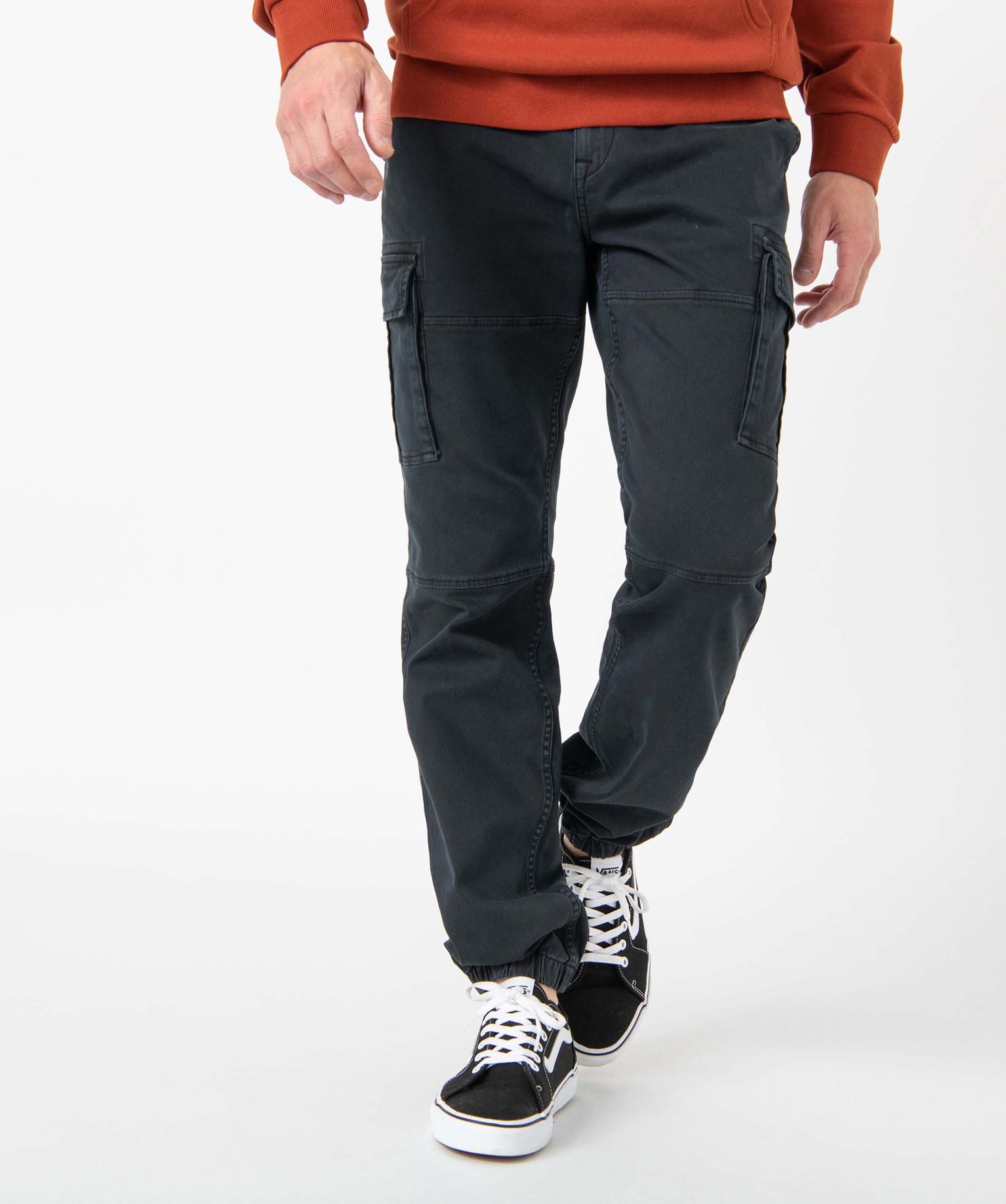 Pantalon homme cargo coupe Straight noir | GEMO
