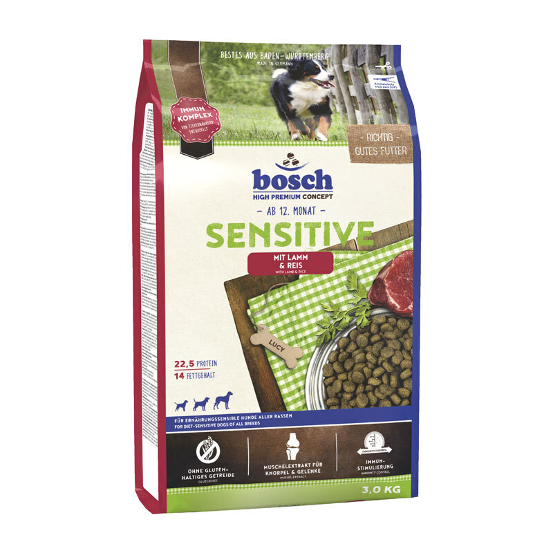 bosch Hundetrockenfutter bosch Sensitive Lamm & Reis 3 kg