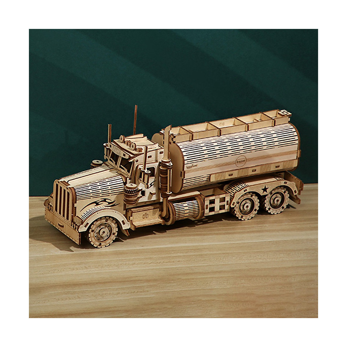 3D-Tankwagen-Puzzle aus Holz Pädagogisches Spielzeug