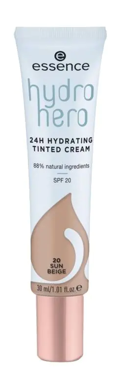 Essence Hydro Hero 24h хидратантна тонирана крема 20