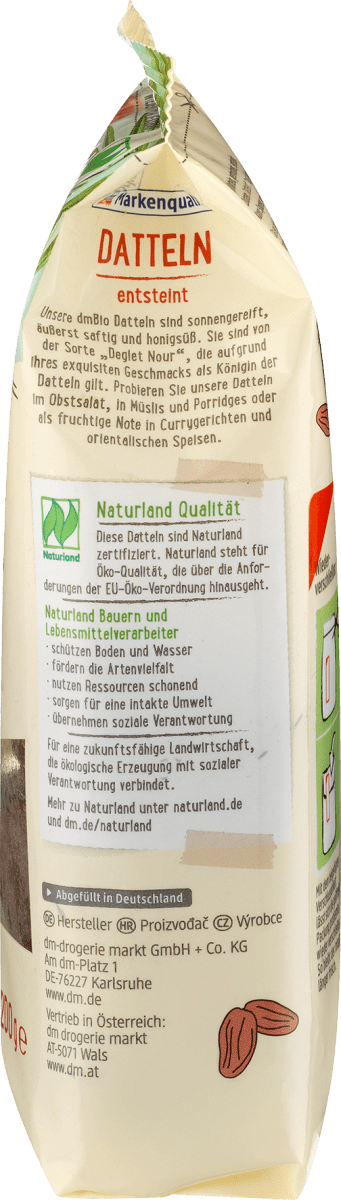 Trockenfrüchte, Datteln entsteint, 200 g