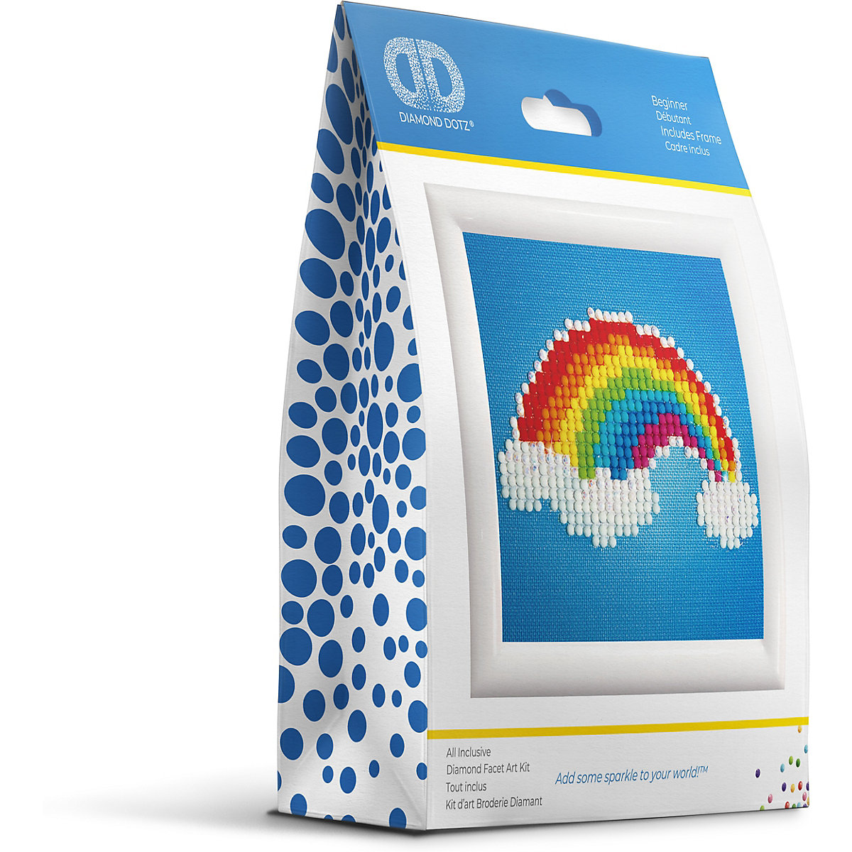 DIAMOND DOTZ® Original Diamond Painting "Ever Living Rainbow" 9,5 x 9,5 cm mit Rahmen ab 8 Jahren (DD1.007F)