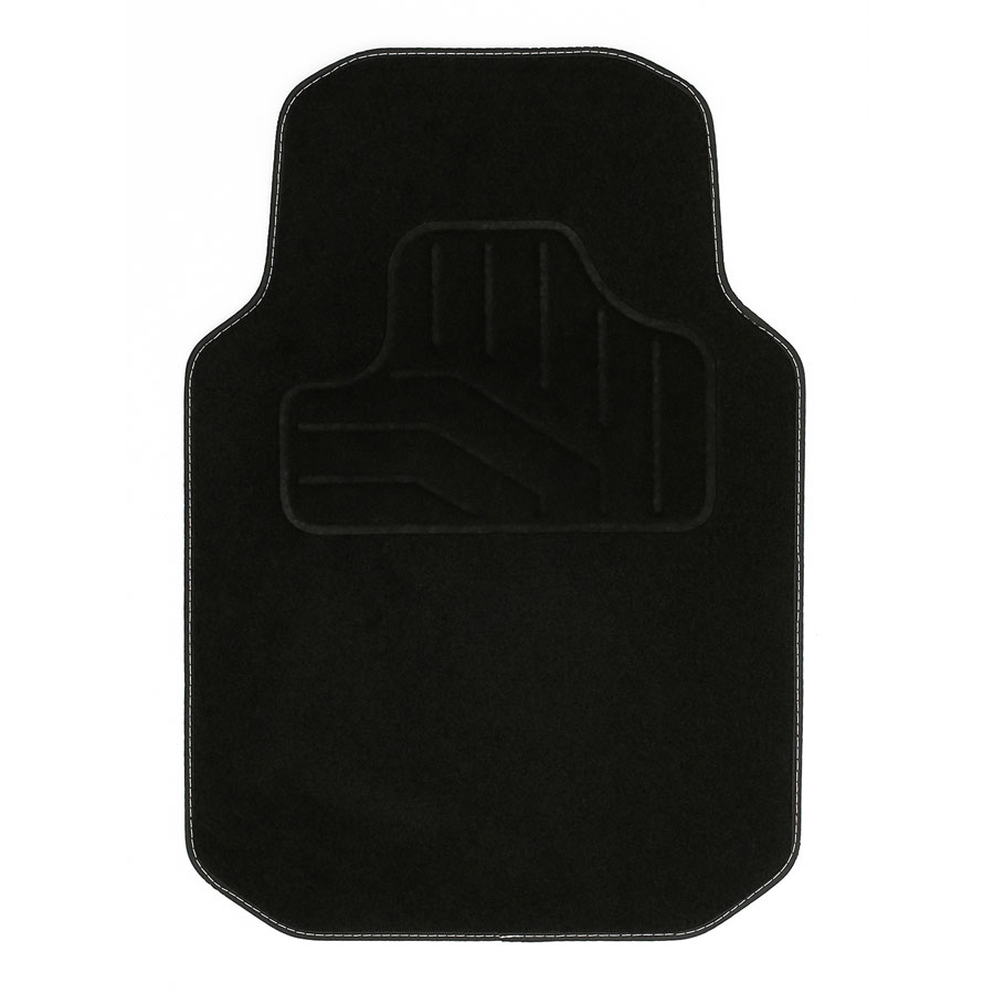 Norauto Universal Autoteppich in Schwarz, Auto Textil Fußmatte für vorne, 1 Stück - ATU