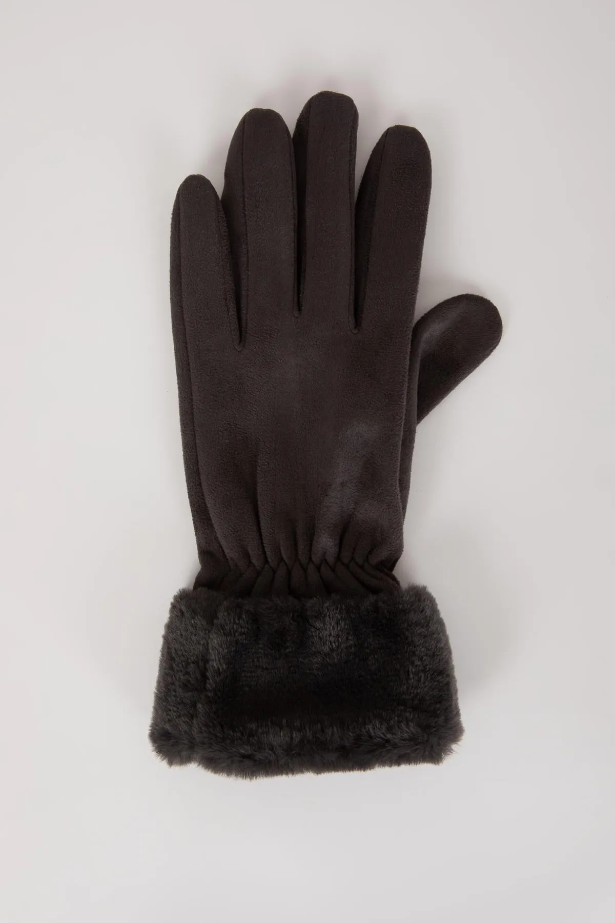 DeFacto  Damen-Handschuhe aus Fleece mit Kunstpelzbesatz R7076az23wn