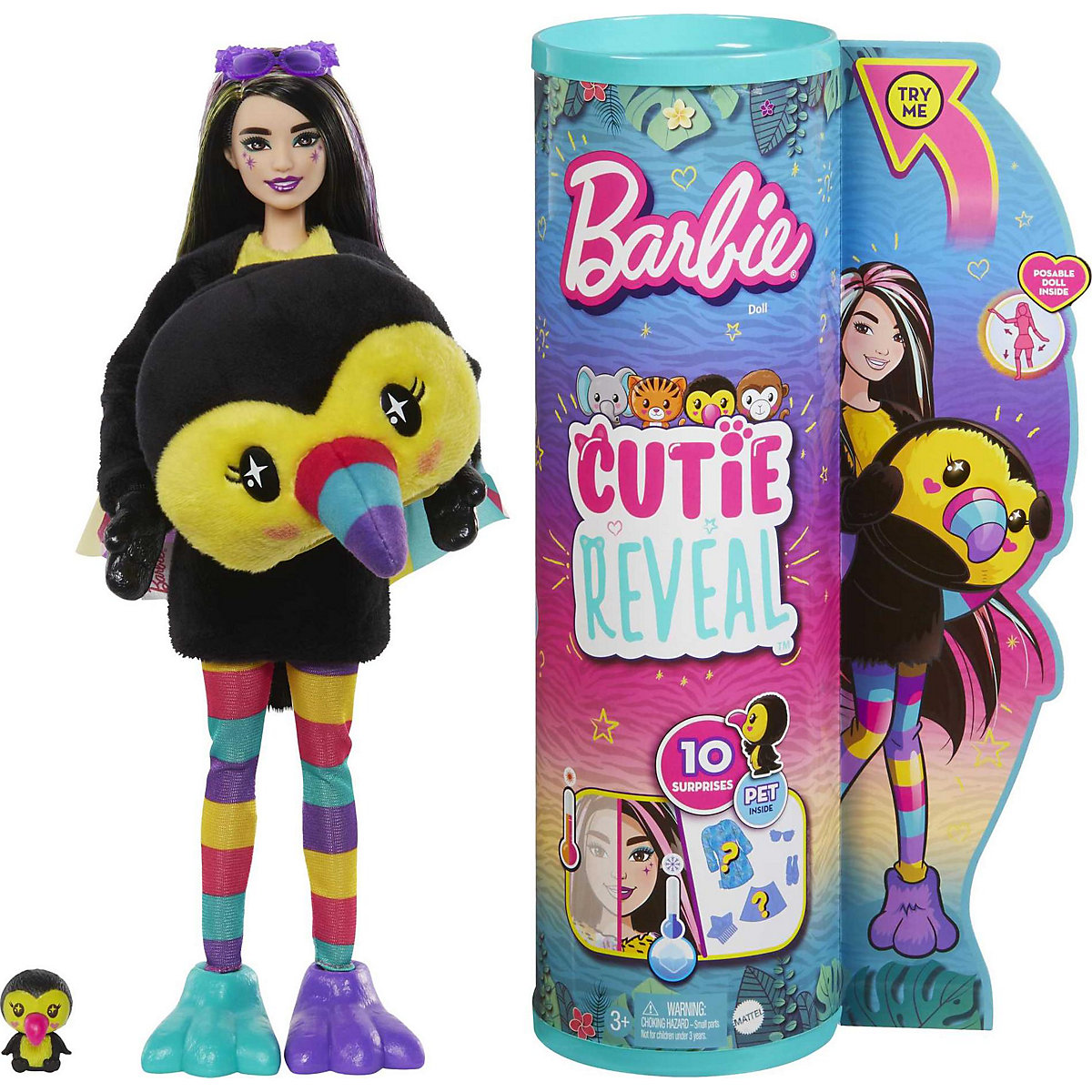 Cutie Reveal Barbie Jungle Series - Toucan