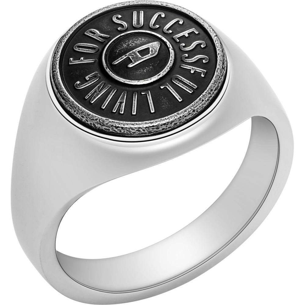 Diesel Bague pour hommes Acier inoxydable argent Bague