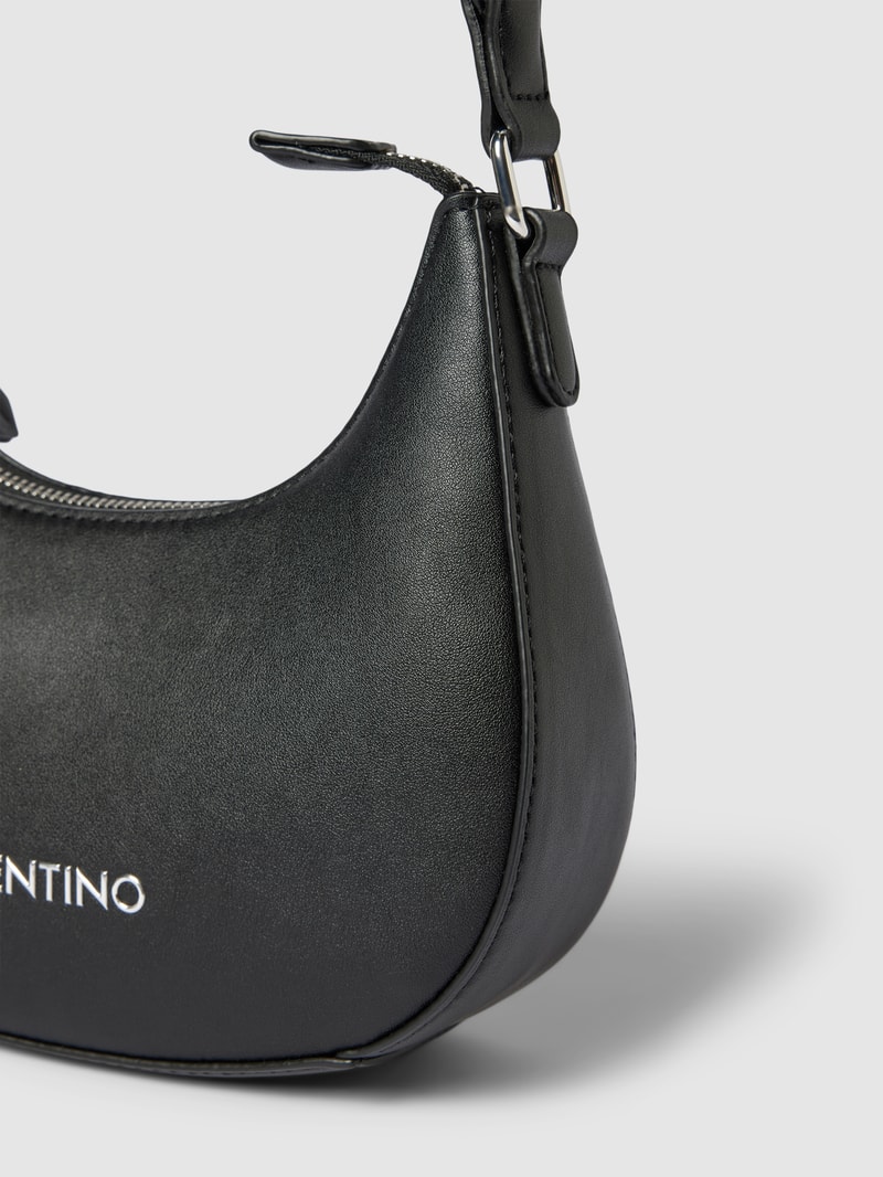 Handtasche mit Label-Detail Modell 'VANCOUVER' in schwarz