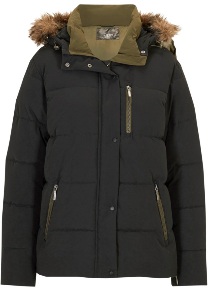 Steppjacke aus recyceltem Polyester mit Kontrastdetails