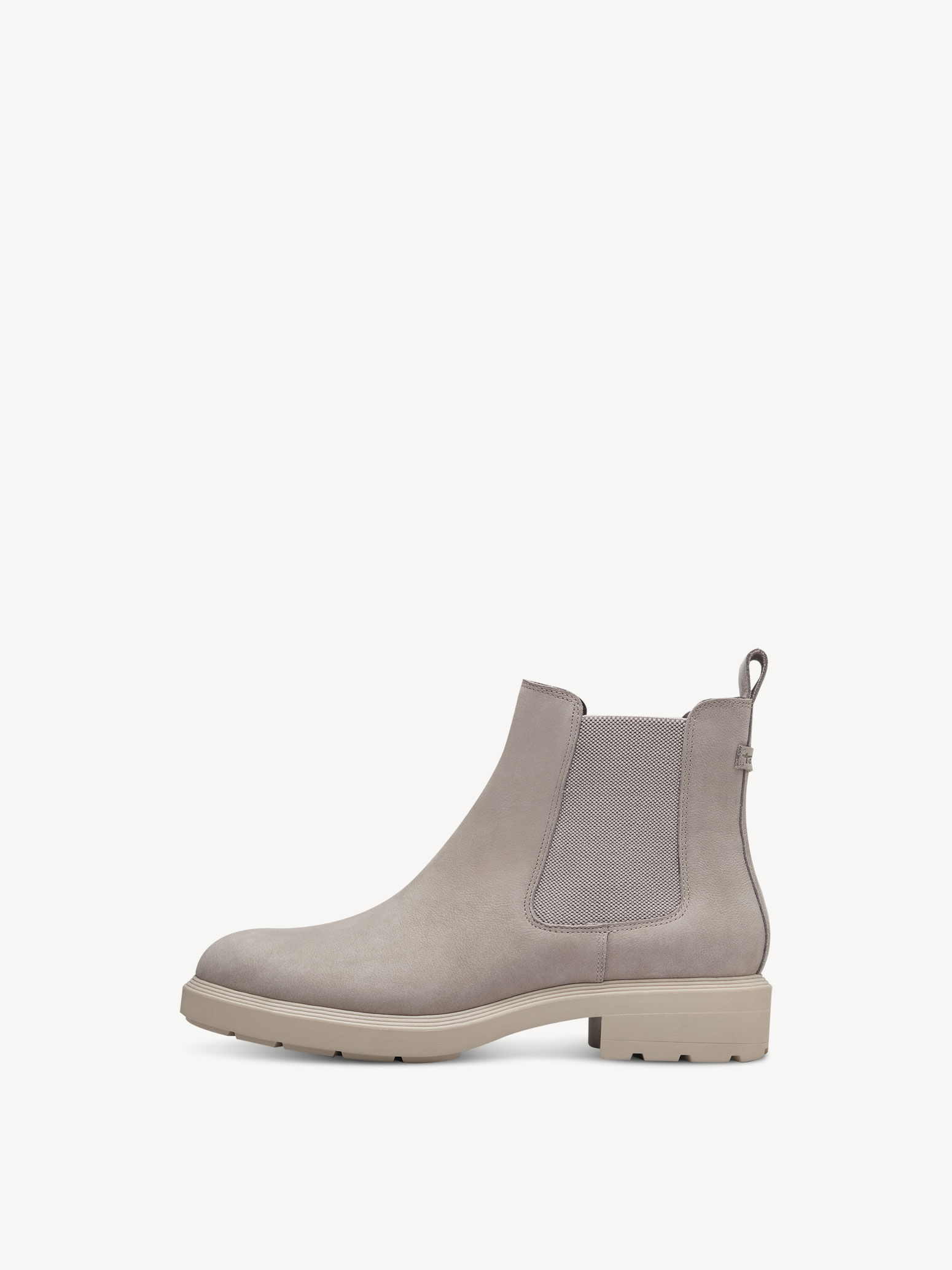Bottine Chelsea en cuir - beige