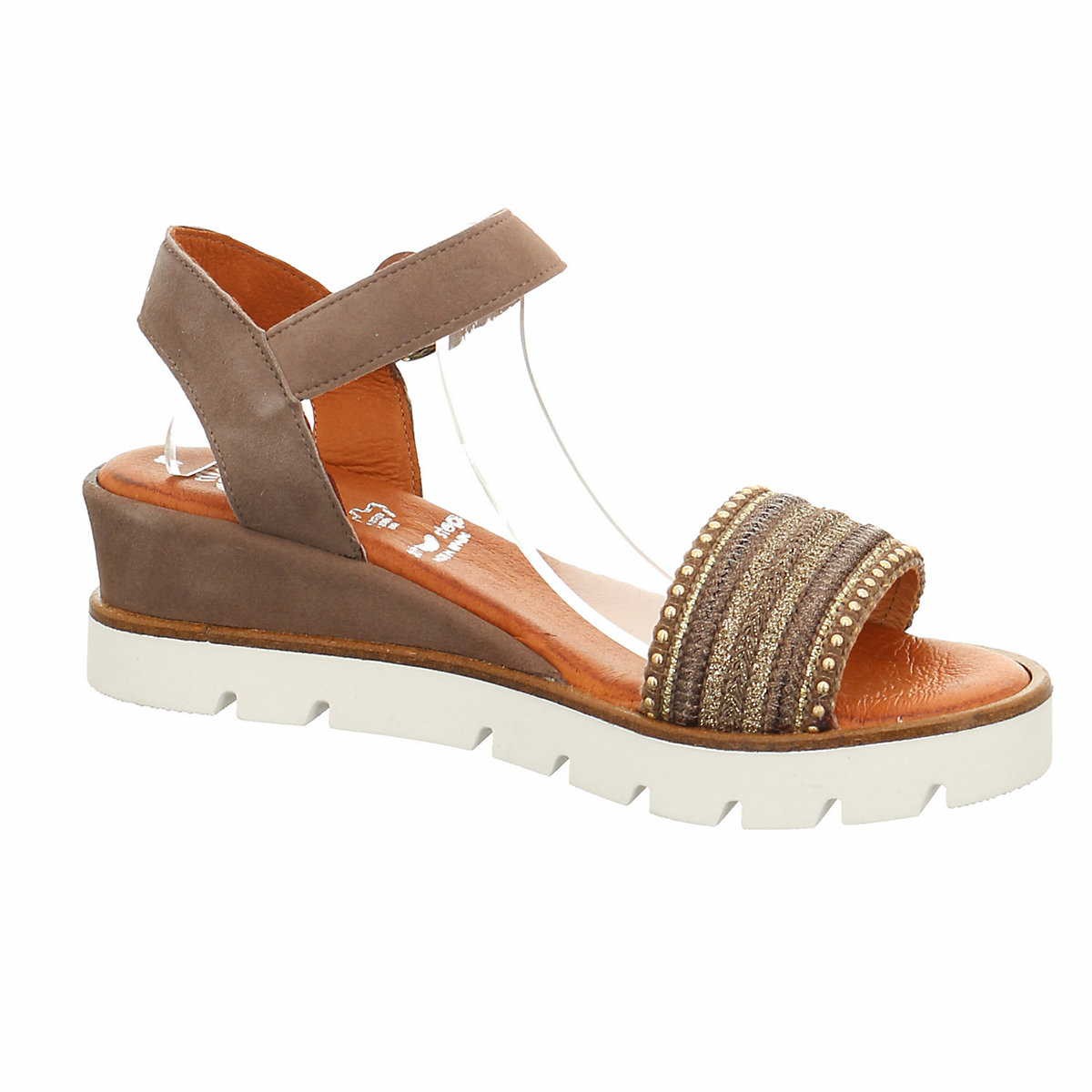 BLACK COLOUR Keilsandalen beige Sandalen glatter Boden bis 50