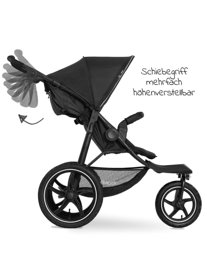 Hauck Sportwagen & Jogger Runner 2 (mit großen Luftreifen) in schwarz günstig kaufen onesize
