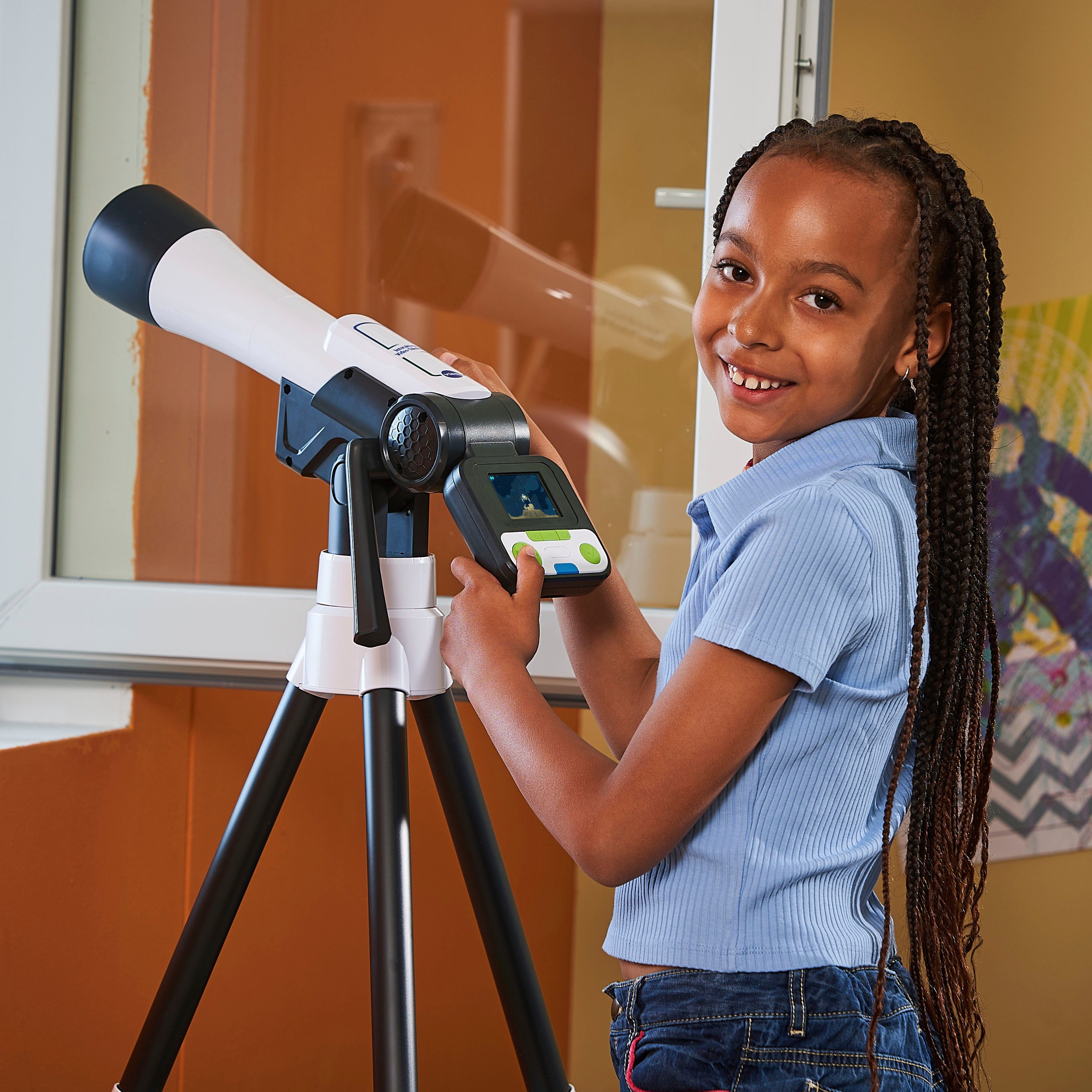 Vtech® Teleskop Interaktives Video-Teleskop für Kinder, mit NASA Lerninhalten und Spielen