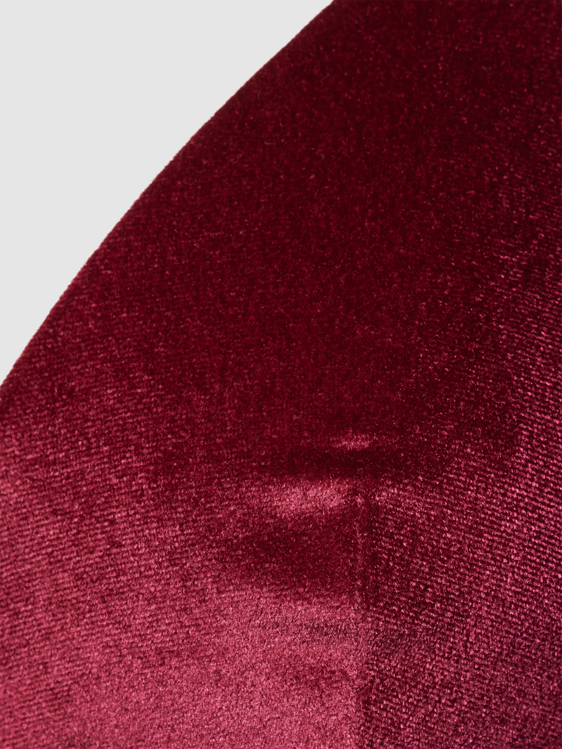 BH mit Label-Print Modell 'Velvet' in bordeaux rot