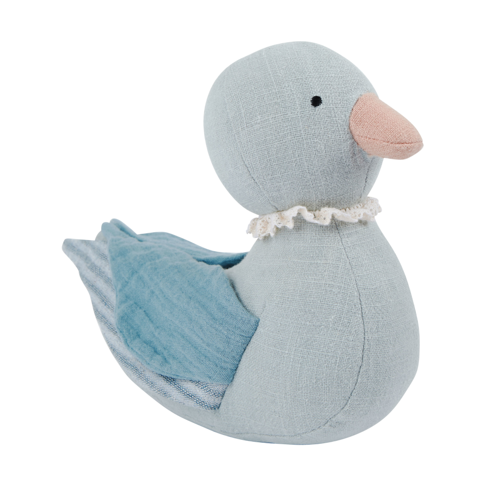Stofftier Blaue ente 18cm blau