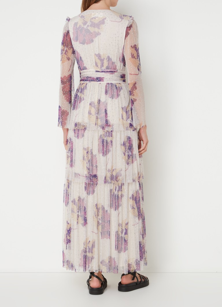 ba&sh Railey semi-transparent maxi dress with rhinestones