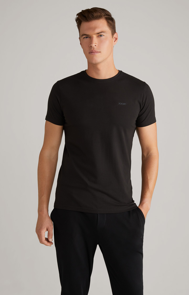 2er Pack Fine Cotton T-Shirts in Schwarz