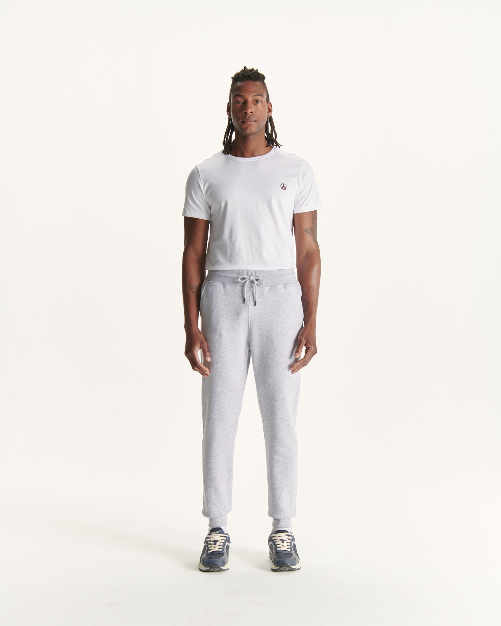 Jogpant homme en coton biologique Gris chiné Santiago