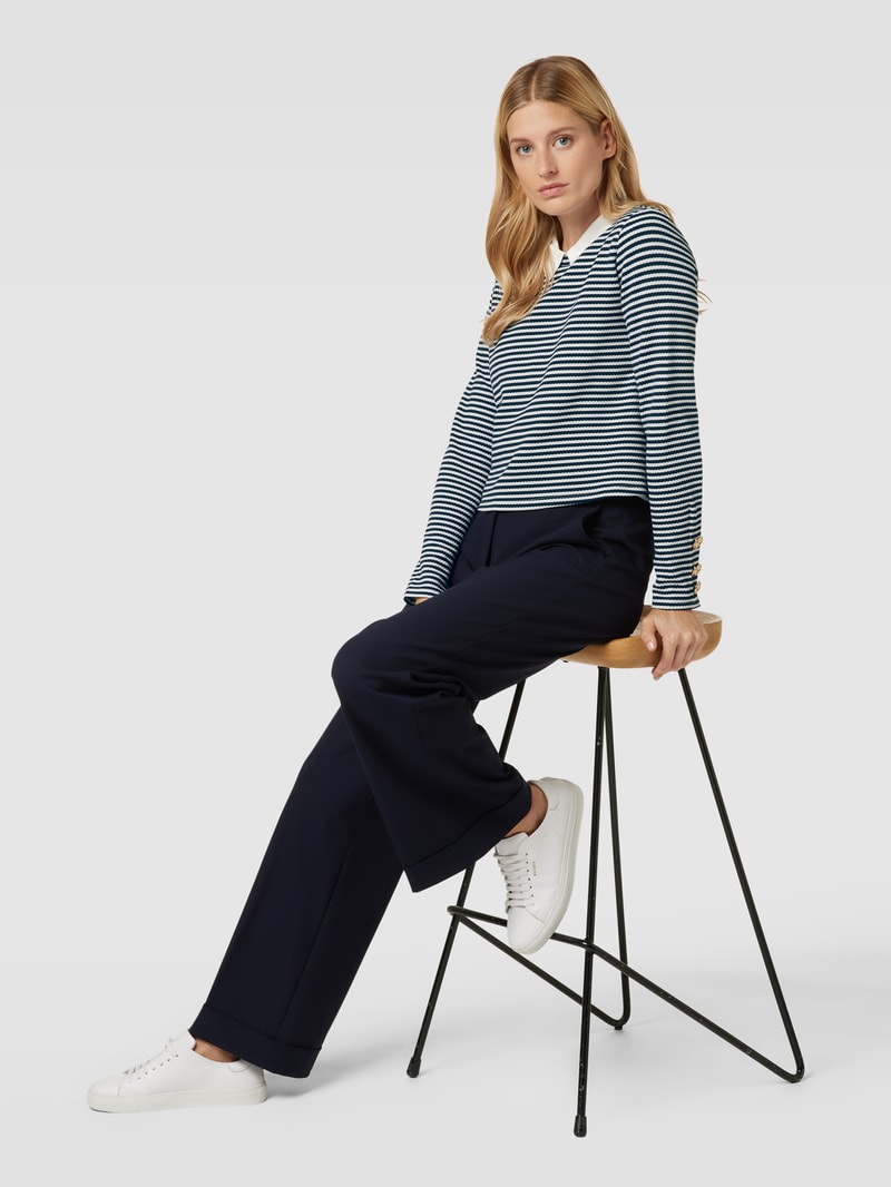 Longsleeve mit Streifenmuster in offwhite