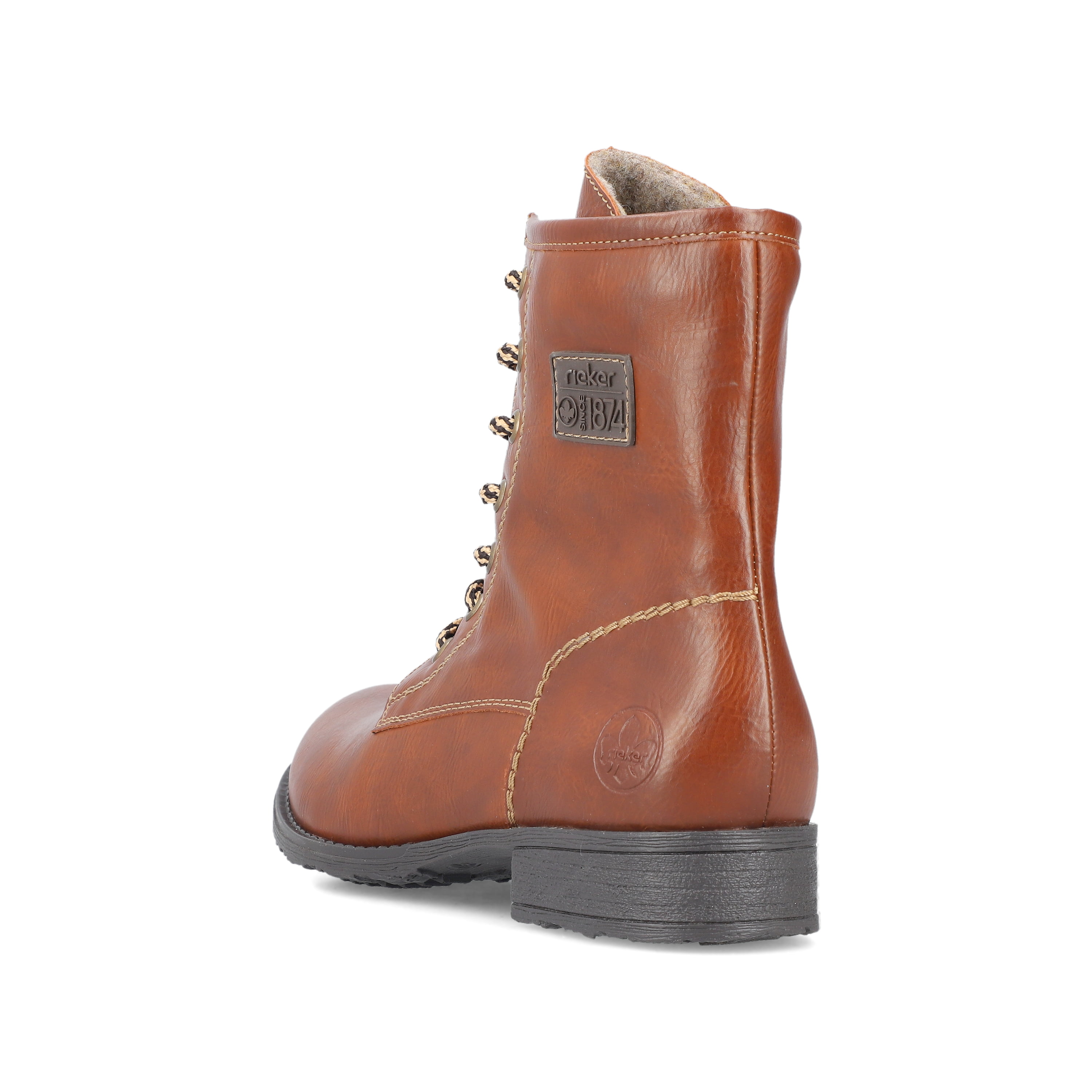 Rieker Damen Schnürstiefel fuchsbraun
