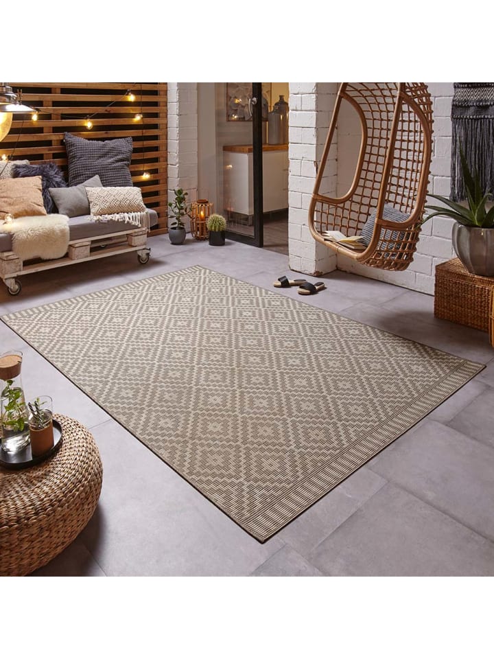 freundin HOME COLLECTION In- & Outdoor Teppich Breeze Taupe günstig kaufen