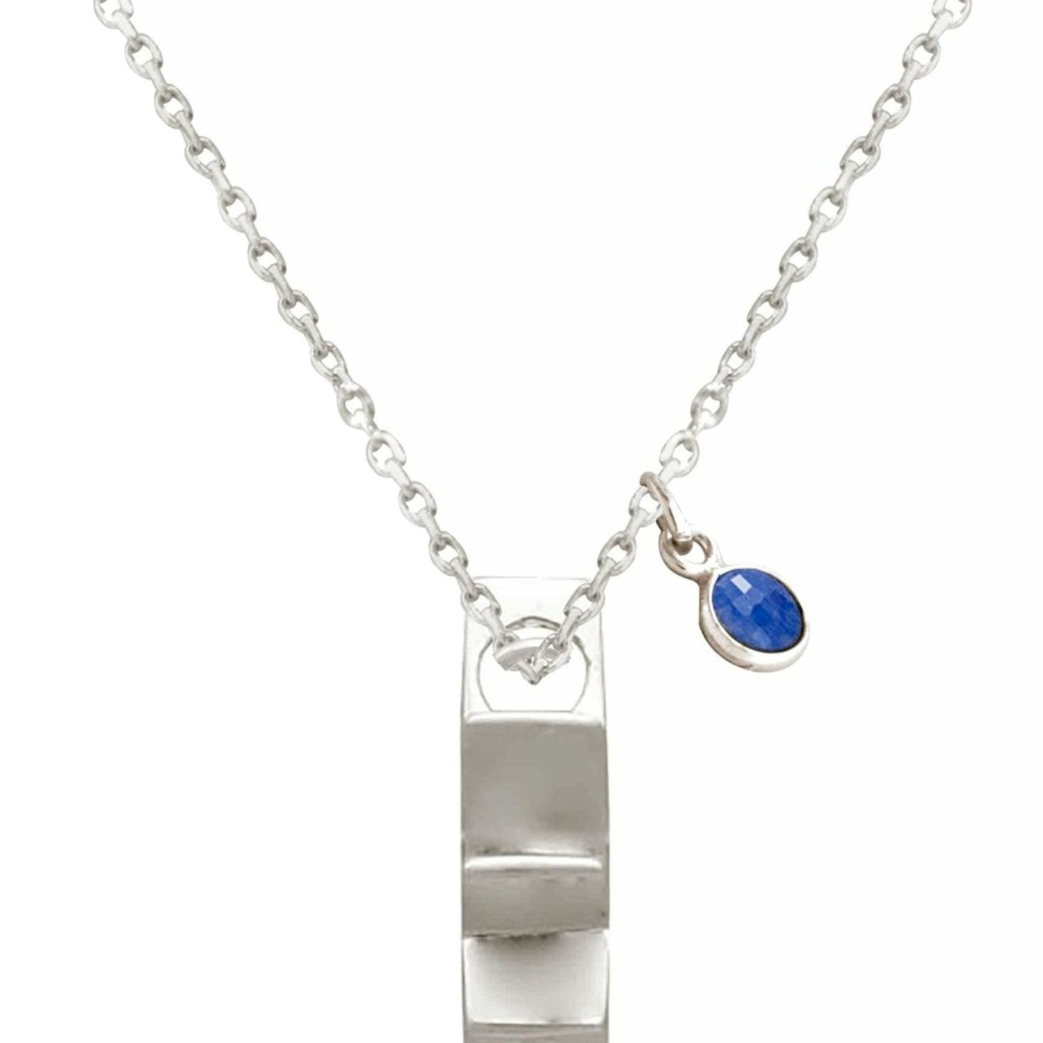 Kette mit Anhänger '3-D Nordstern Saphir'